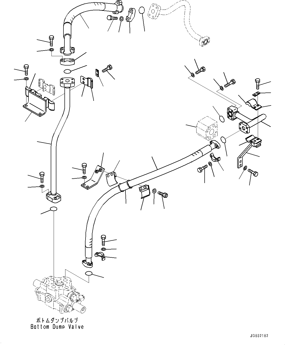 Excavators Komatsu / PC600-8E0 S/N 65001-UP(0000416c) / Attachment Piping, Hose (#65001-)(H035003 : H1270-002003)