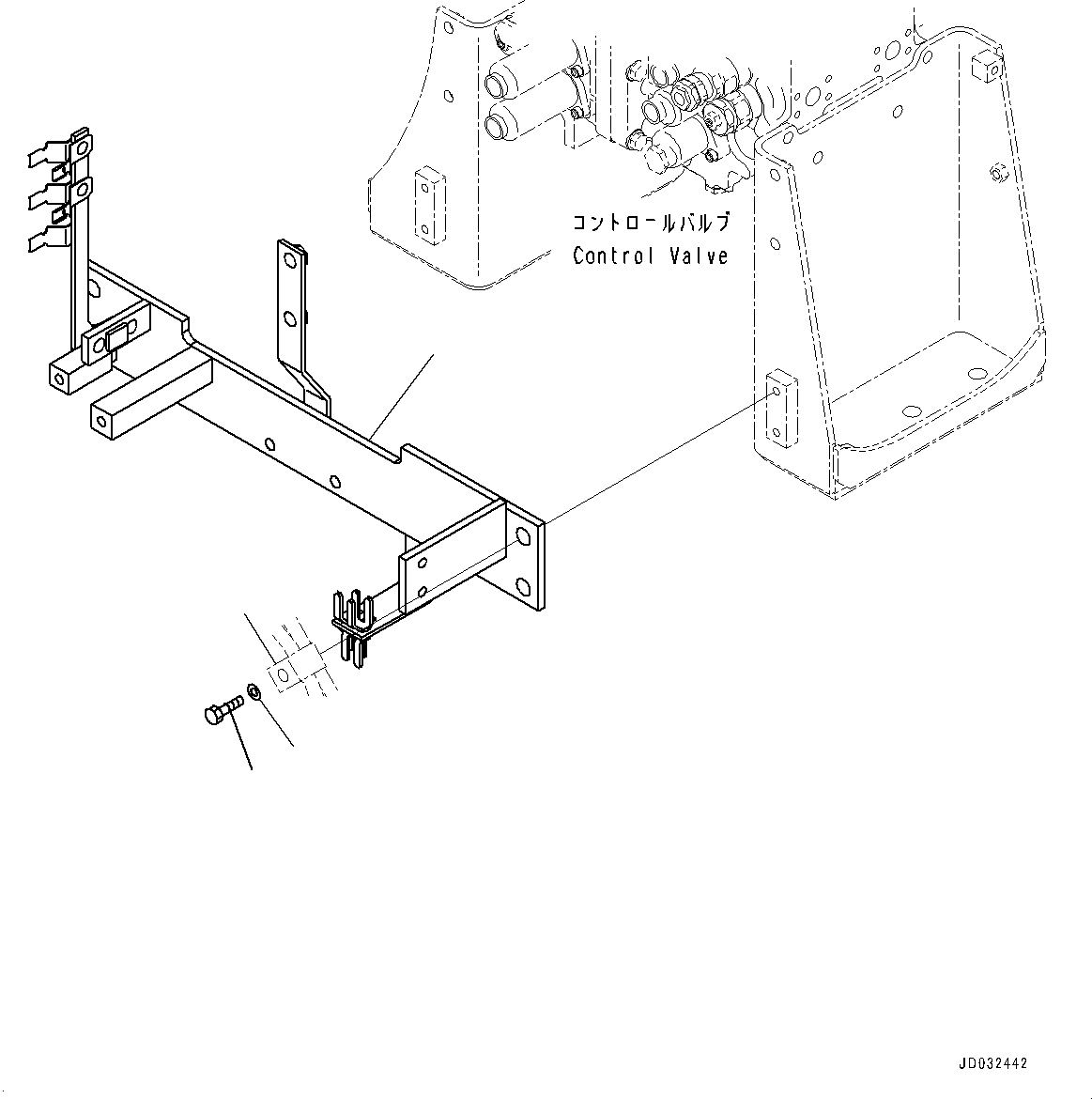 Excavators Komatsu / PC600-8E0 S/N 65001-UP(0000416c) / Solenoid Valve, Bracket (#65318-)(H045001 : H1831-005001)
