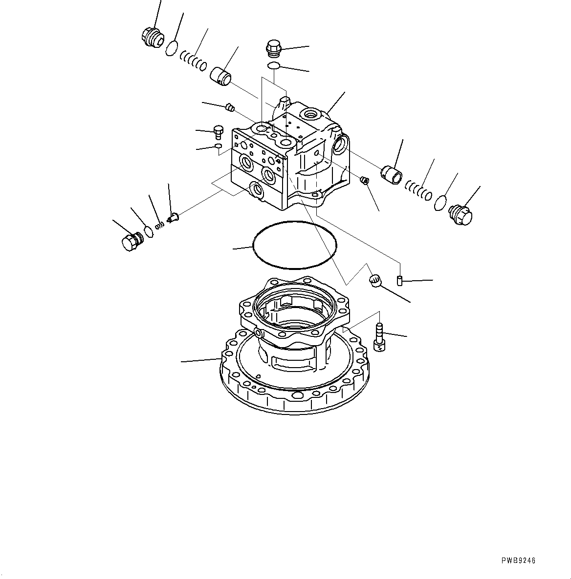 Excavators Komatsu / PC600-8E0 S/N 65001-UP(0000416c) / Swing Machinery and Motor, Inner Parts, Swing Motor (1/6) (#65001-)(N003001 : N1210-002001)