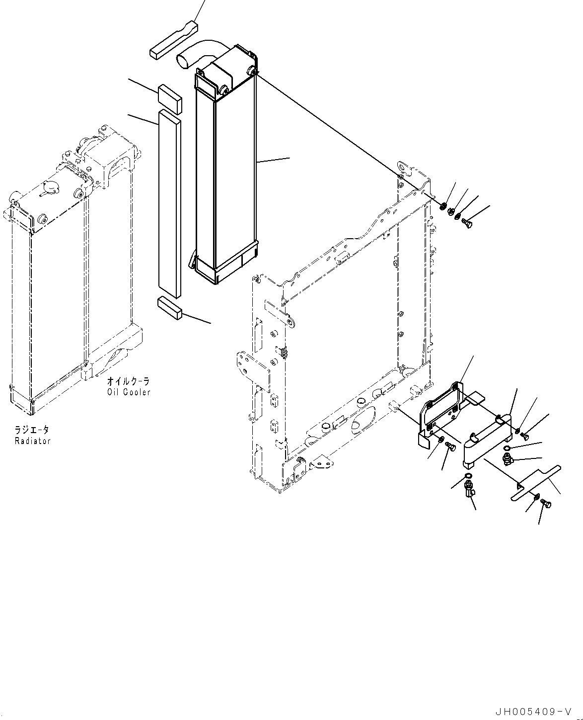 Excavators Komatsu / PC200LC-8E0 S/N 1118-UP (Hybrid Spec.)(0000418C) / Cooling System, Aftercooler (#1741-)(C001005 : C0100-001003A)