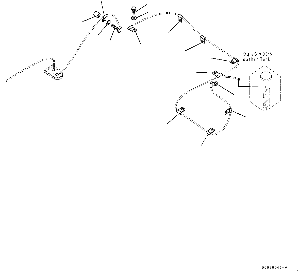 Komatsu parts book diagram for PC200LC-8E0 S/N 1118-UP (Hybrid Spec.): WINDOW WASHER (#1118-)