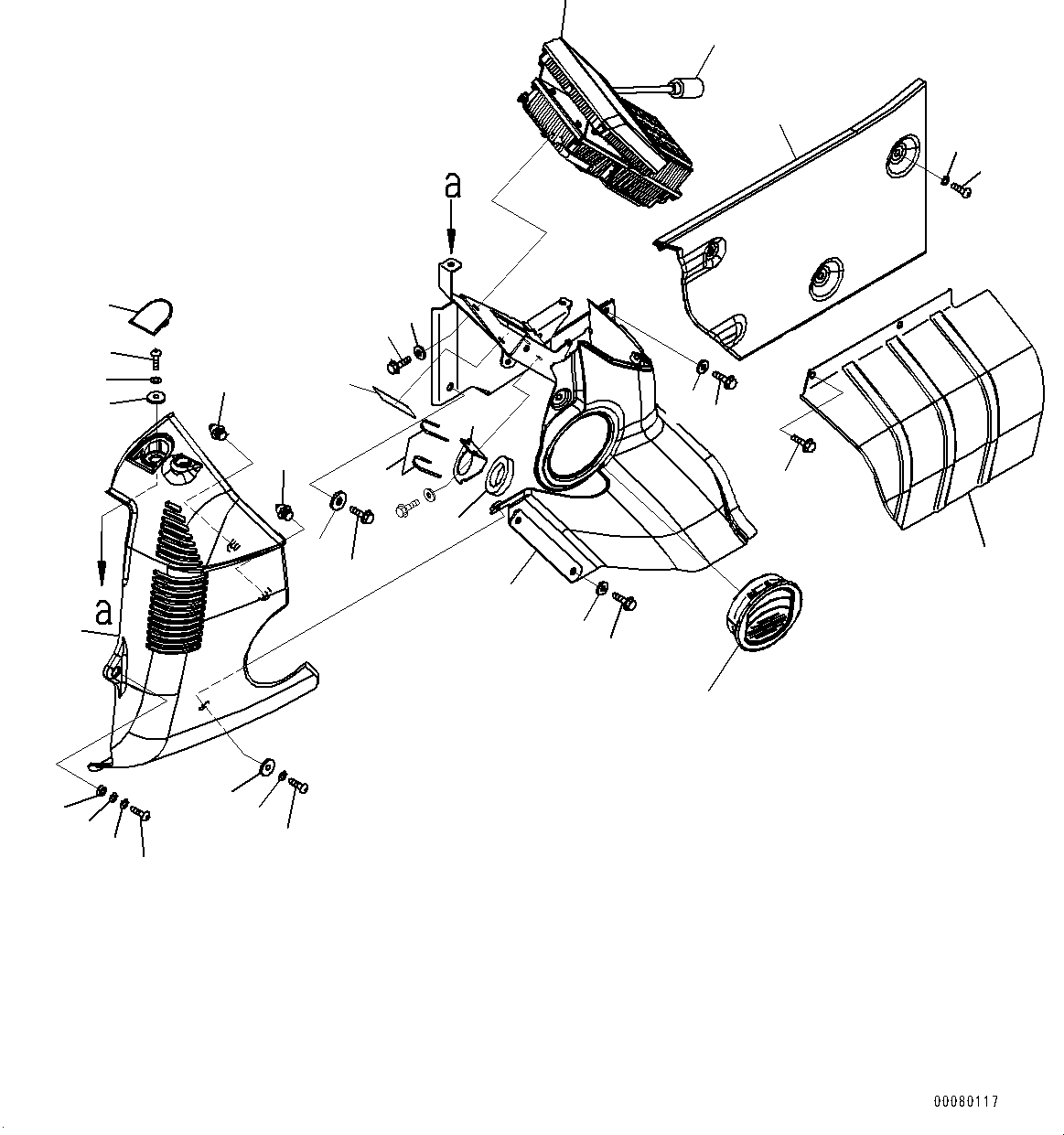 Komatsu parts book diagram for PC200LC-8E0 S/N 1118-UP (Hybrid Spec.): CAB, CAB IN PARTS, MONITOR AND COVER (#1118-)