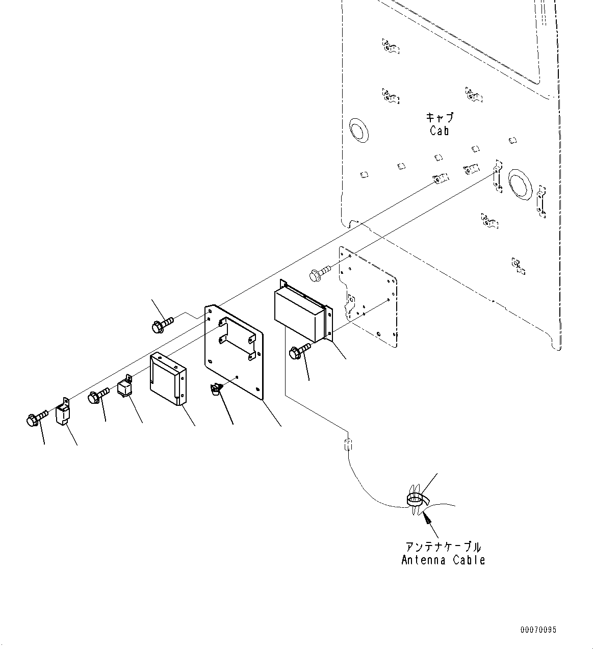 Komatsu parts book diagram for PC200LC-8E0 S/N 1118-UP (Hybrid Spec.): CAB, CAB IN PARTS, AIR CONDITIONER AND KOMTRAX CONTROLLER (#1118-)