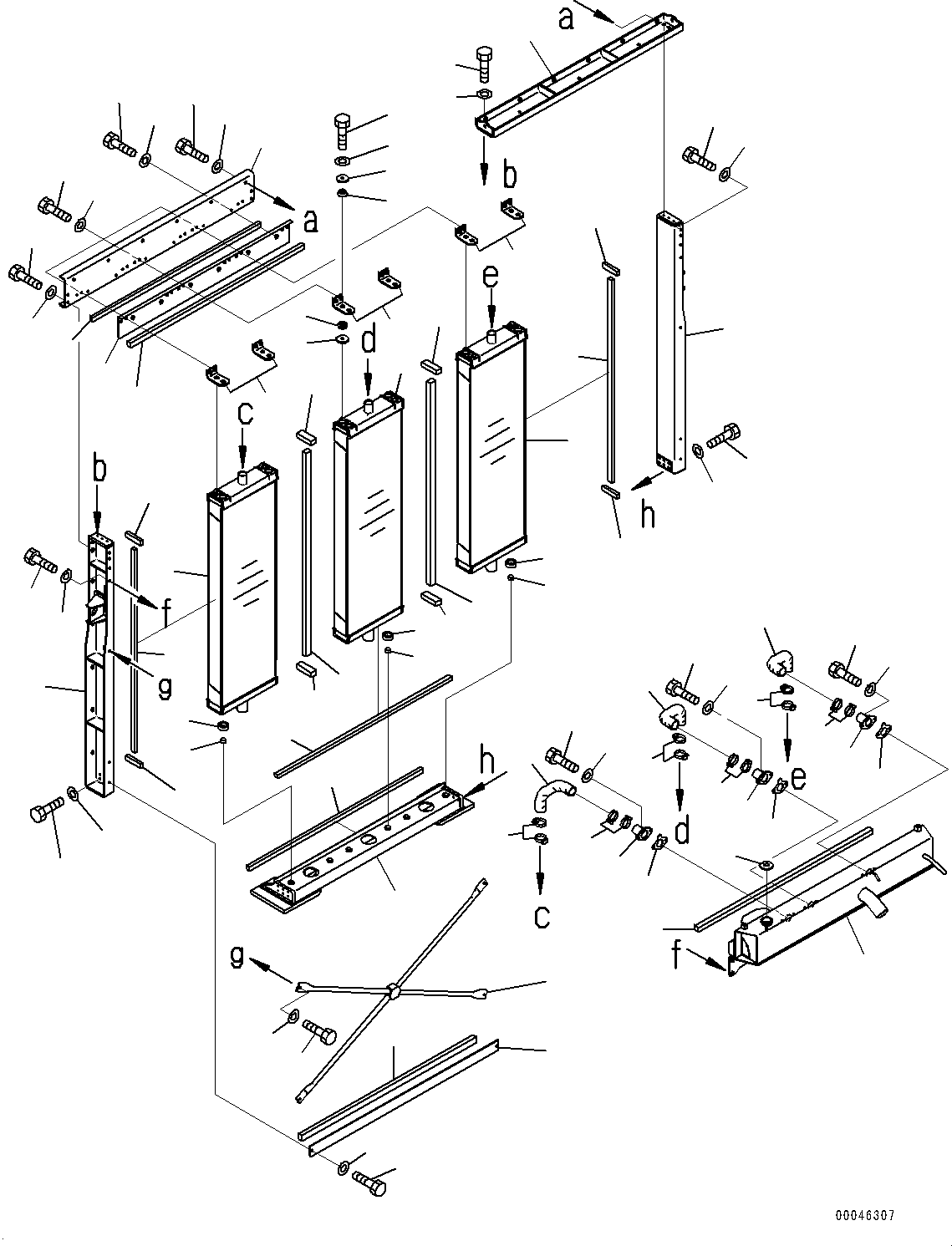 Excavators Komatsu / PC1250-8R S/N 35201-UP(0000430c) / Cooling System, Radiator (#35201-)(C001001 : C0100-002001)