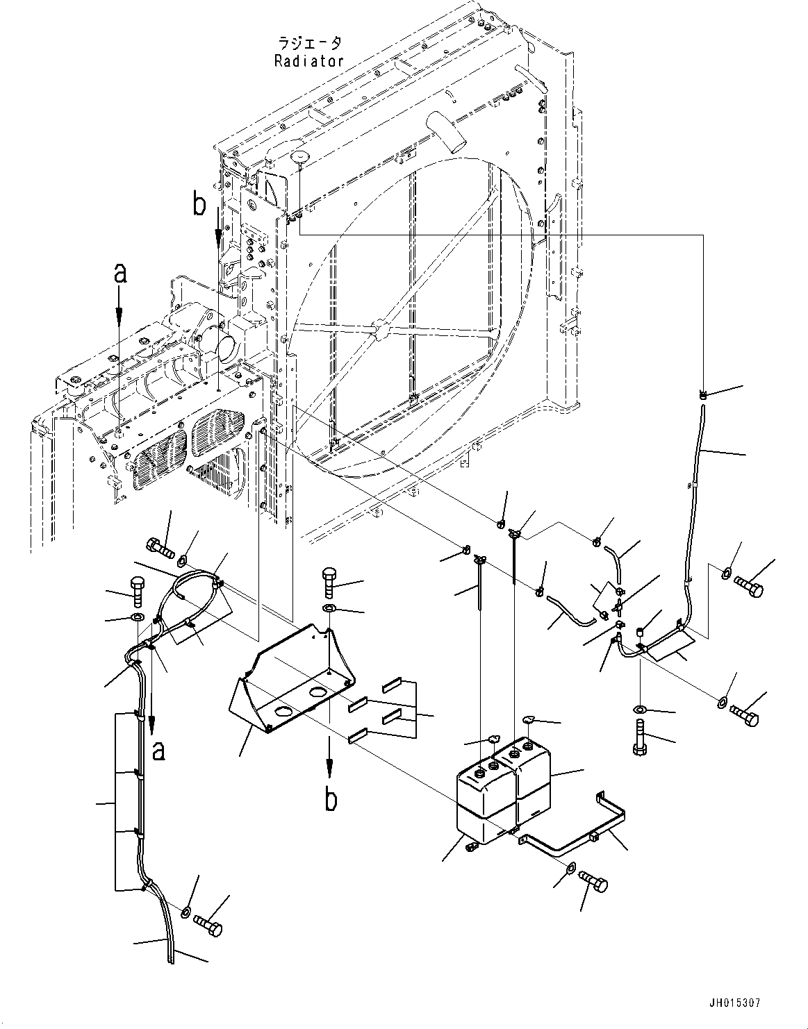 Excavators Komatsu / PC1250-8R S/N 35201-UP(0000430c) / Cooling System, Reservoir Tank (#35328-)(C001023 : C0100-002019A)