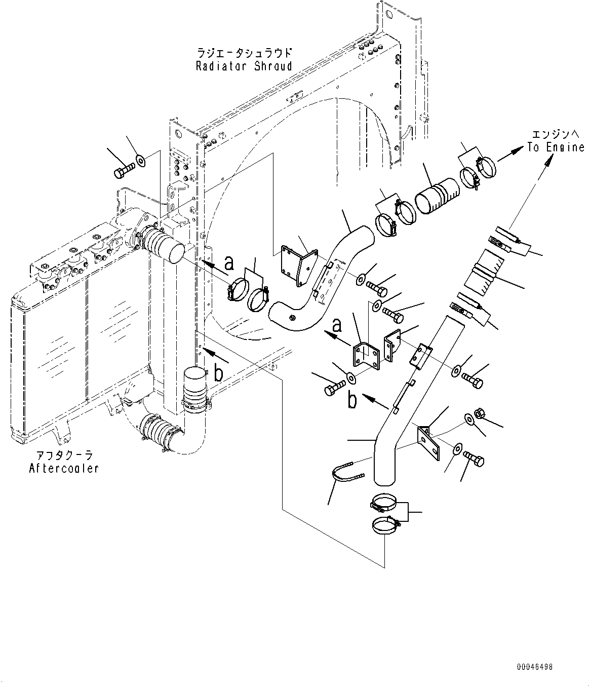 Excavators Komatsu / PC1250-8R S/N 35201-UP(0000430c) / Cooling System, Air Intake Piping (#35201-)(C001028 : C0100-002023)