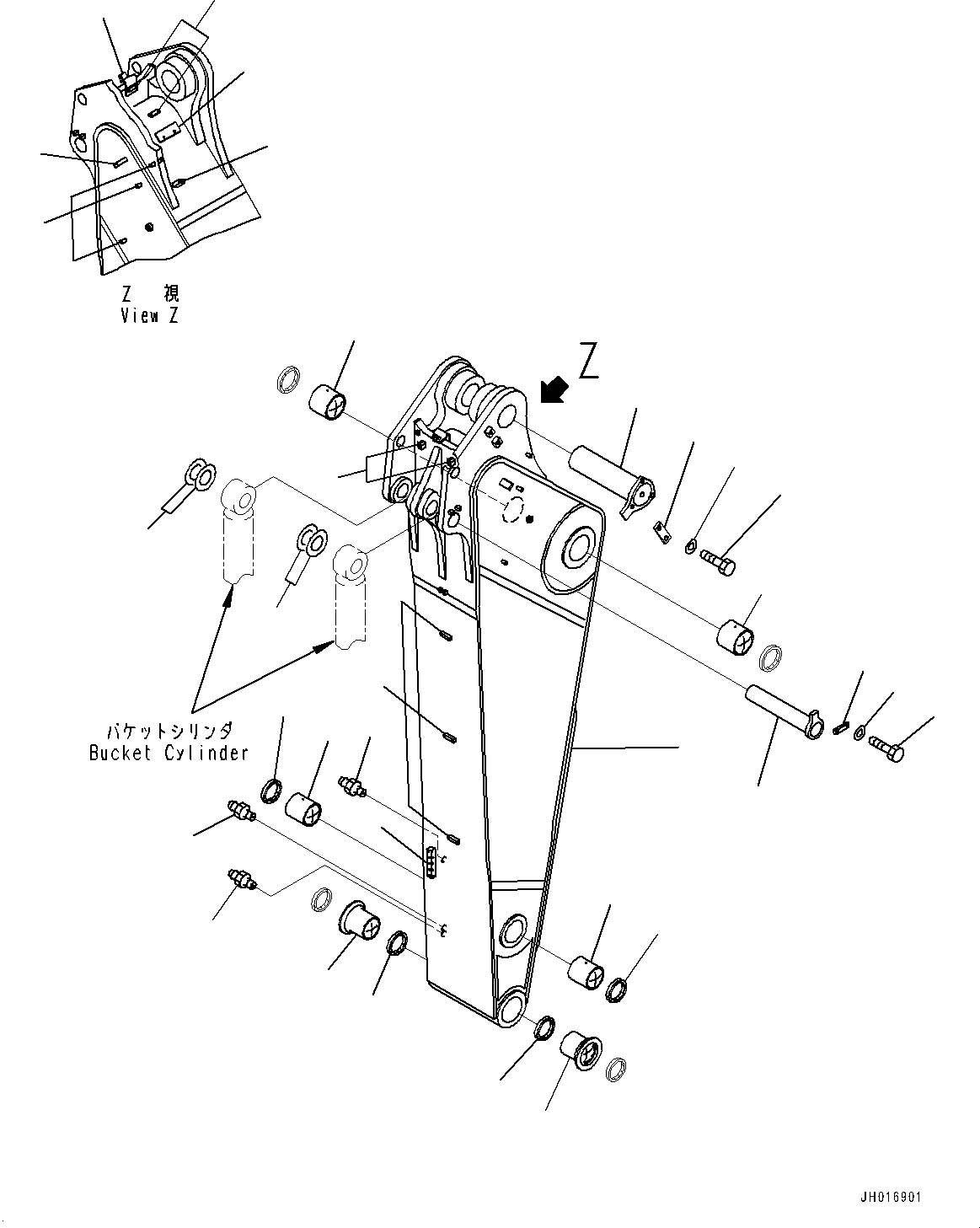 Excavators Komatsu / PC1250-8R S/N 35201-UP(0000430c) / Arm, Arm and Pin (#35650-)(T011001 : T1200-006001)