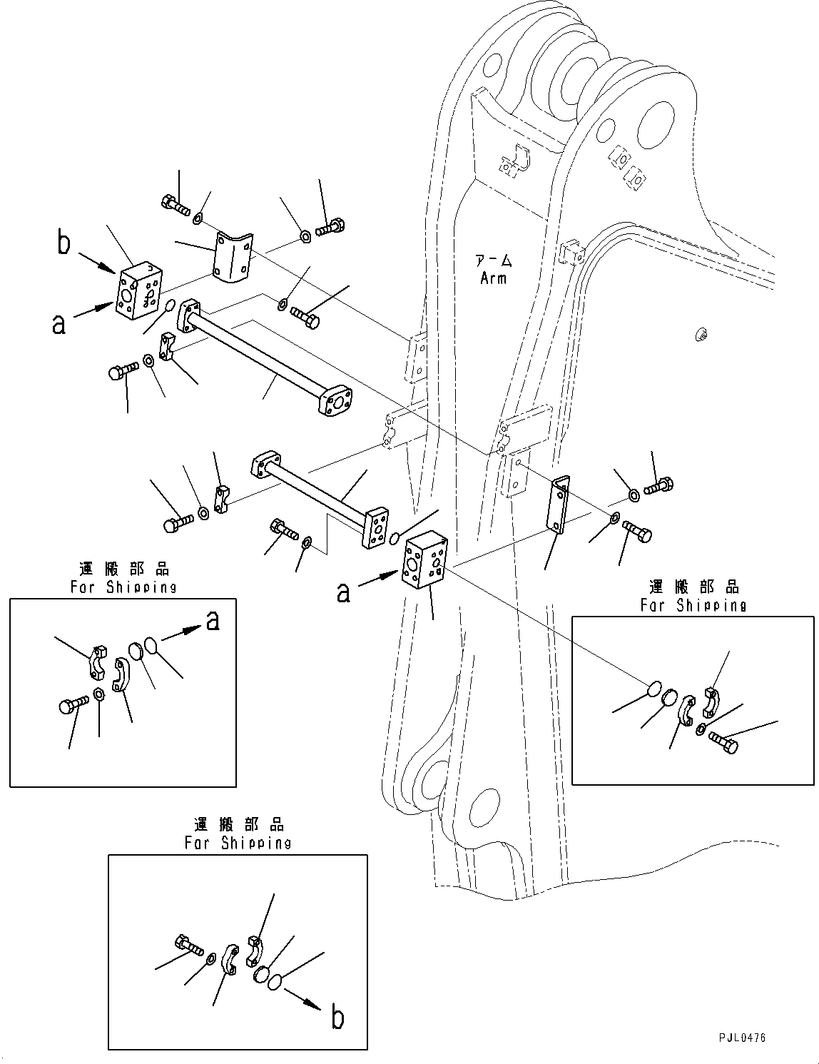 Excavators Komatsu / PC1250-8R S/N 35201-UP(0000430c) / Arm, Block (#35201-35649)(T022005 : T1210-008004)