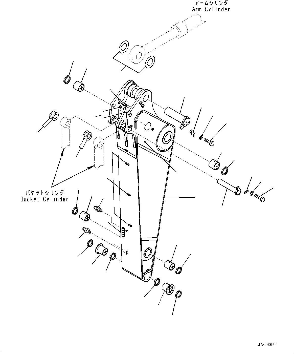 Excavators Komatsu / PC1250-8R S/N 35201-UP(0000430c) / Arm, Arm and Pin (#35332-35649)(T018002 : T1210-001001A)