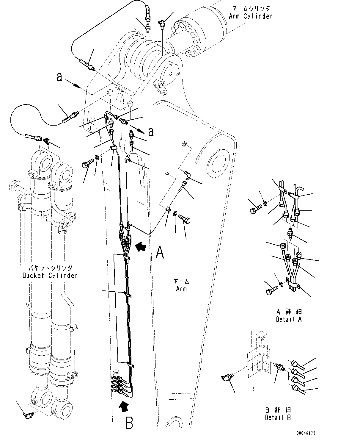 Excavators Komatsu / PC1250-8R S/N 35201-UP(0000430c) / Arm, Lubrication Piping (#35201-35331)(T019003 : T1210-002002)