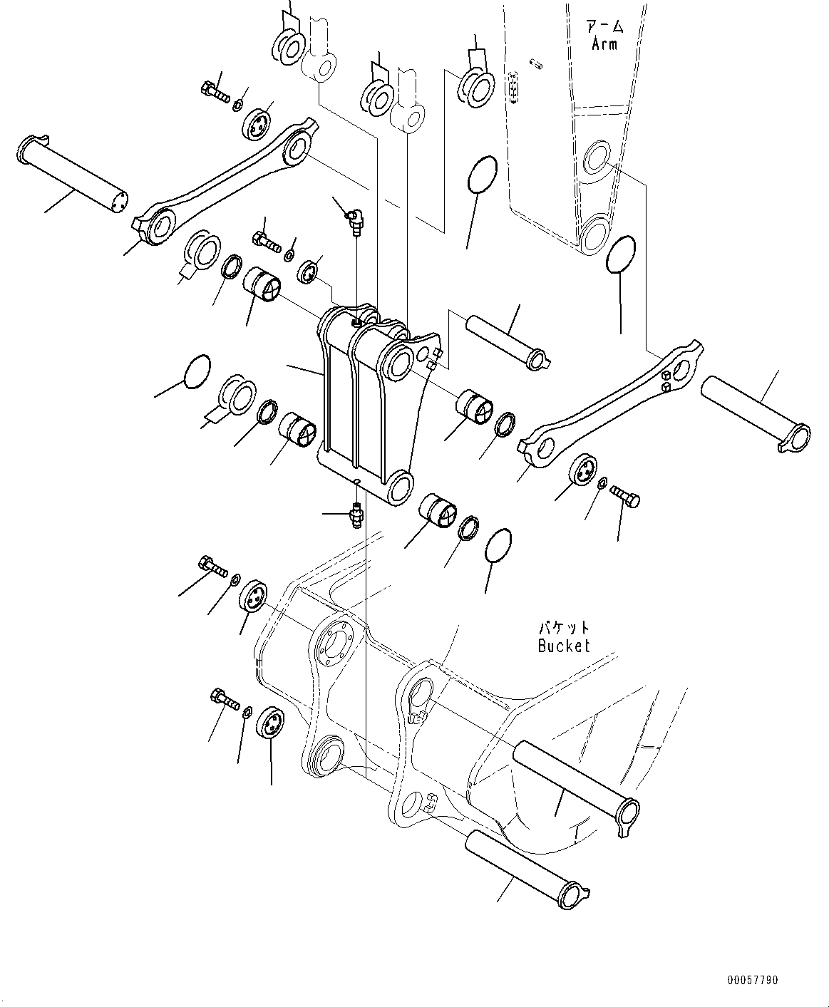 Excavators Komatsu / PC1250-8R S/N 35201-UP(0000430c) / Bucket Linkage (#35201-35649)(T029001 : T1230-001001)