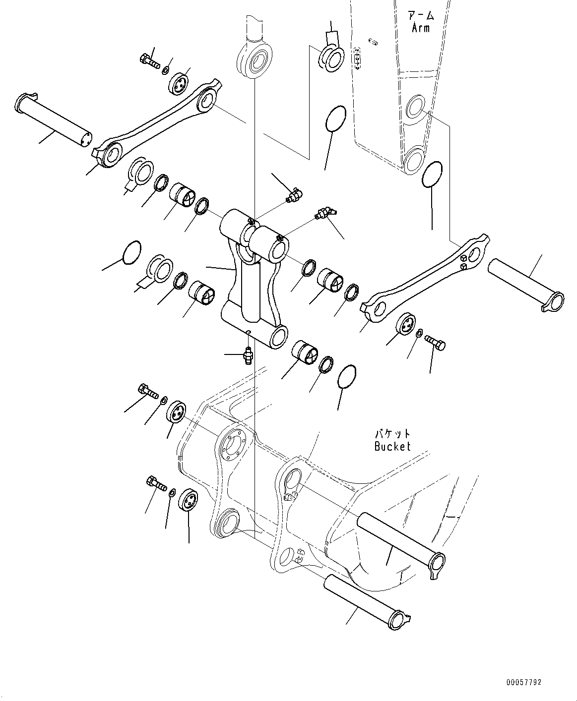 Excavators Komatsu / PC1250-8R S/N 35201-UP(0000430c) / Bucket Linkage (#35201-35649)(T030001 : T1230-003001)