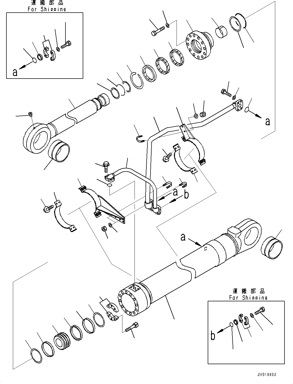 Excavators Komatsu / PC1250-8R S/N 35201-UP(0000430c) / Loading Shovel, Boom and Arm, Bucket Cylinder, L.H. (#35201-)(T032019 : T1310-001017)