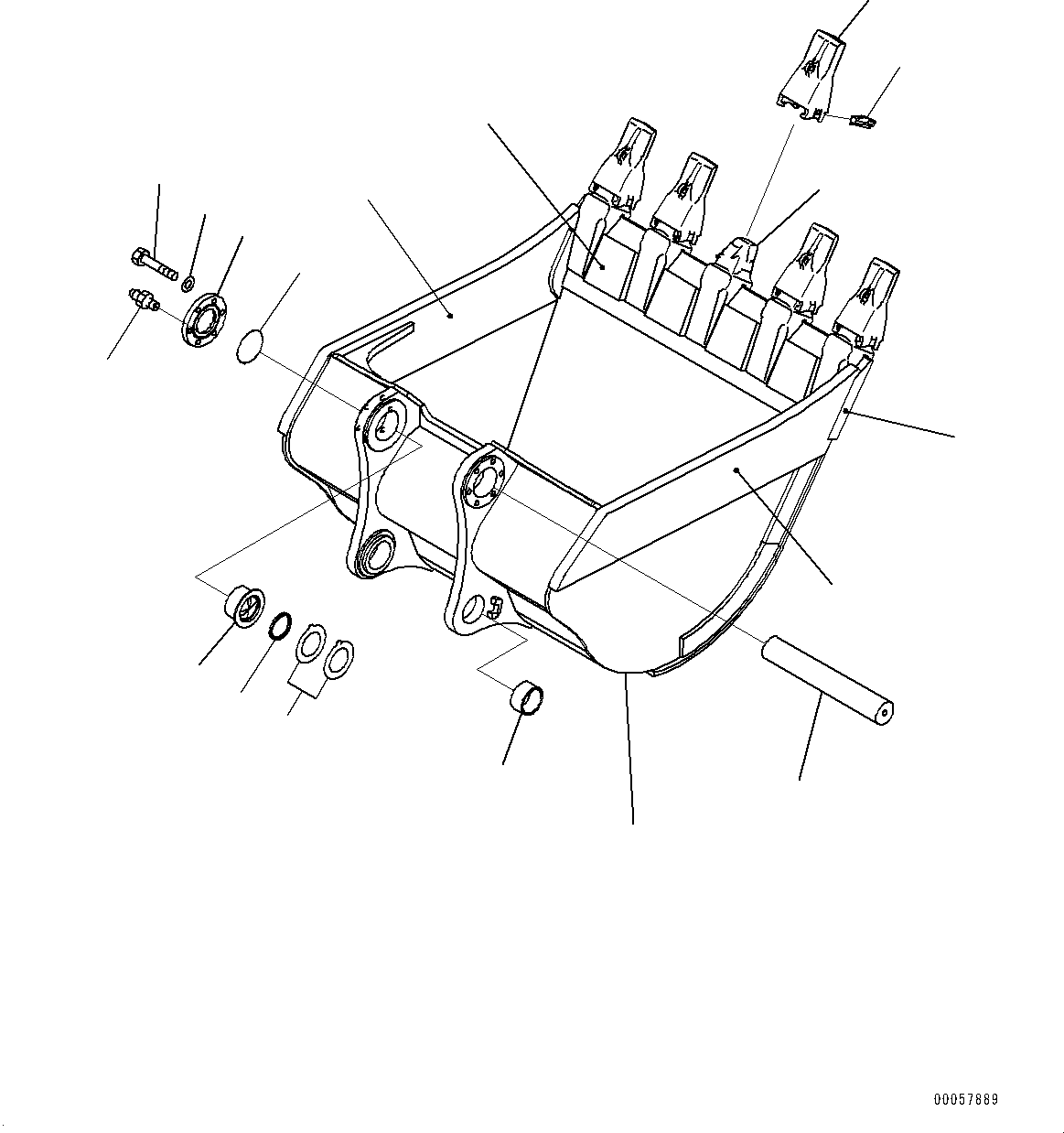 Excavators Komatsu / PC1250-8R S/N 35201-UP(0000430c) / Bucket,  (#35552-)(T043002 : T1510-029001A)