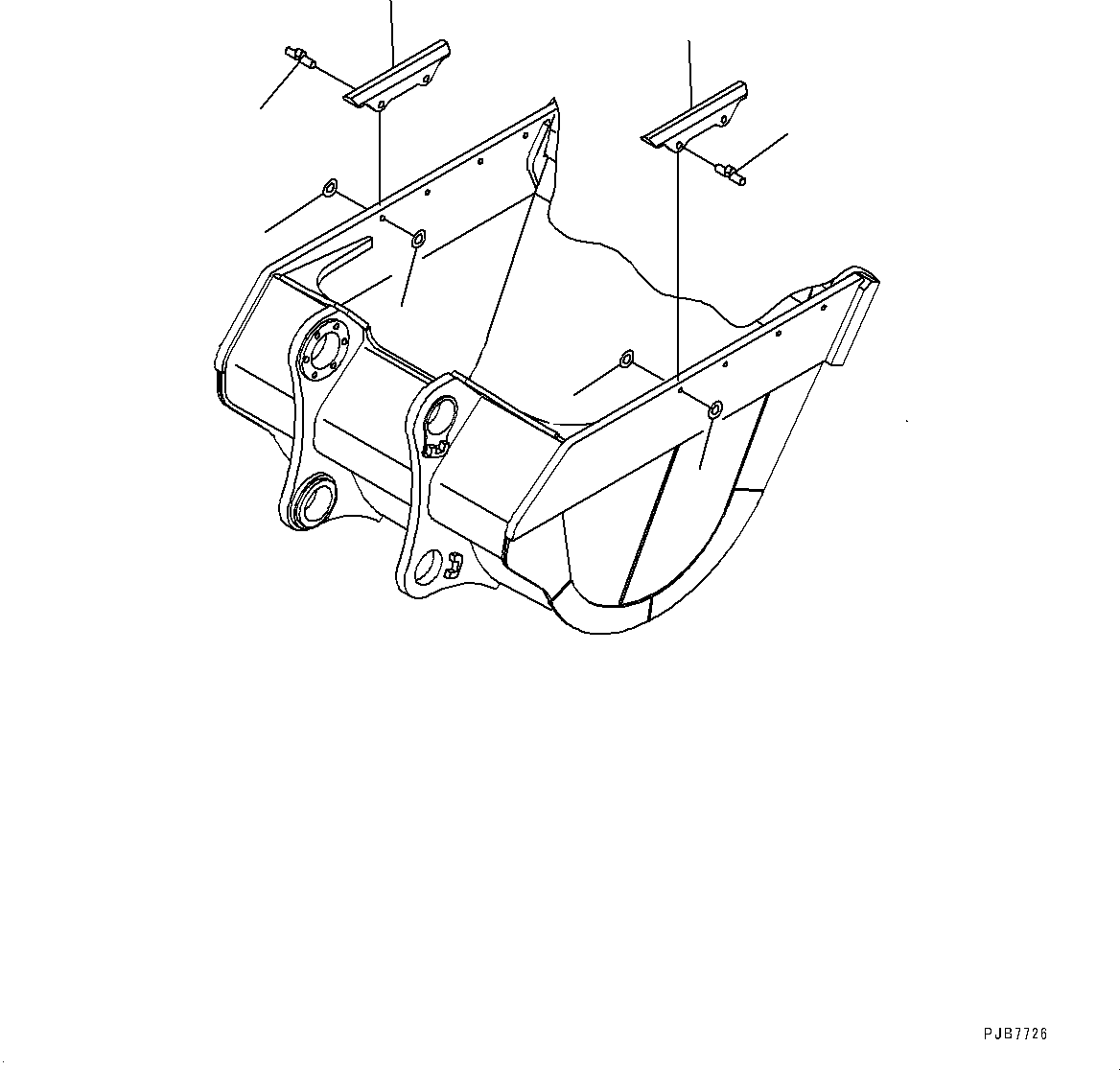 Excavators Komatsu / PC1250-8R S/N 35201-UP(0000430c) / Bucket, Side Shroud (#35201-35463)(T045002 : T1510-014002)