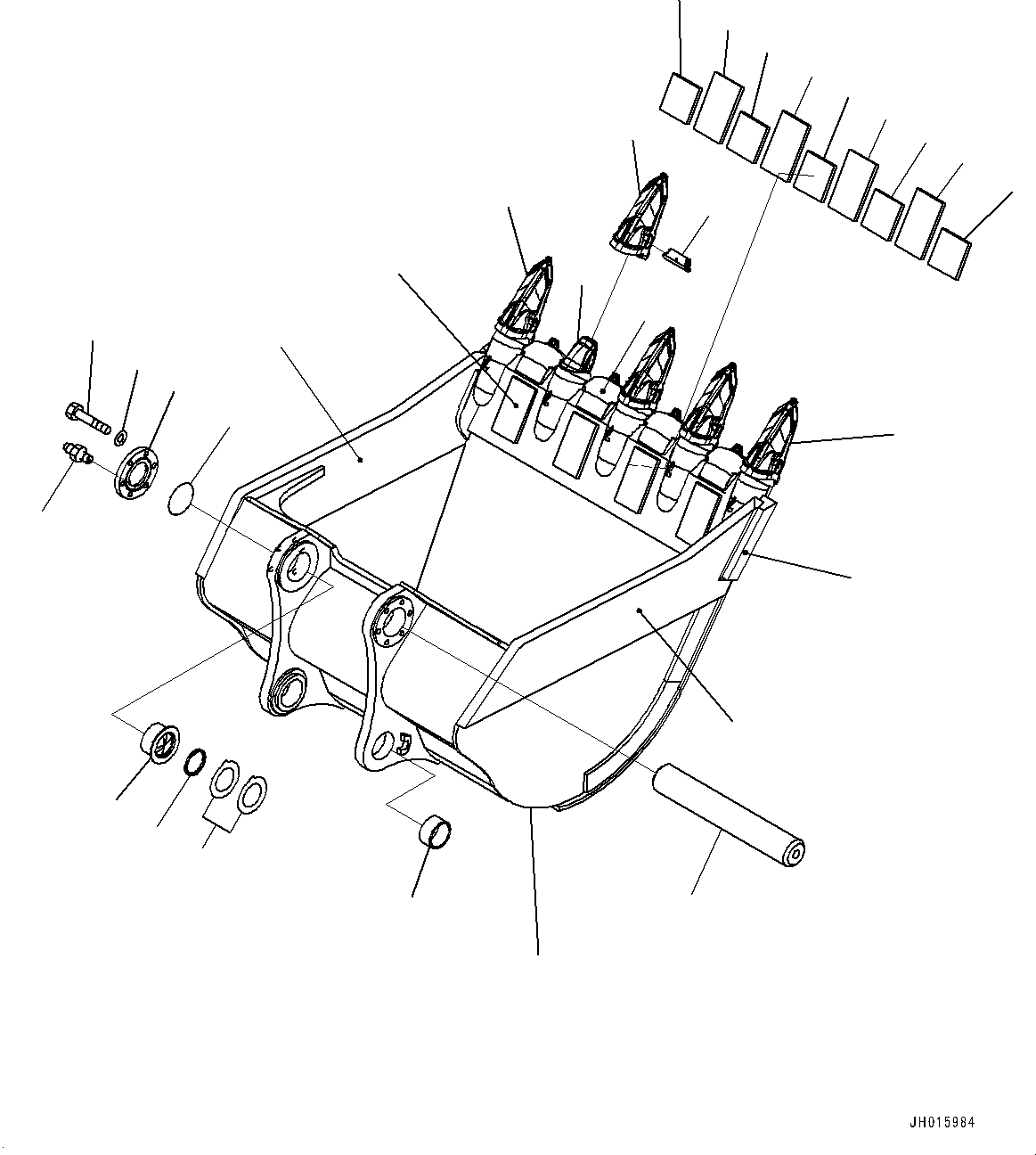 Excavators Komatsu / PC1250-8R S/N 35201-UP(0000430c) / Bucket (#35201-)(T048001 : T1510-045001)