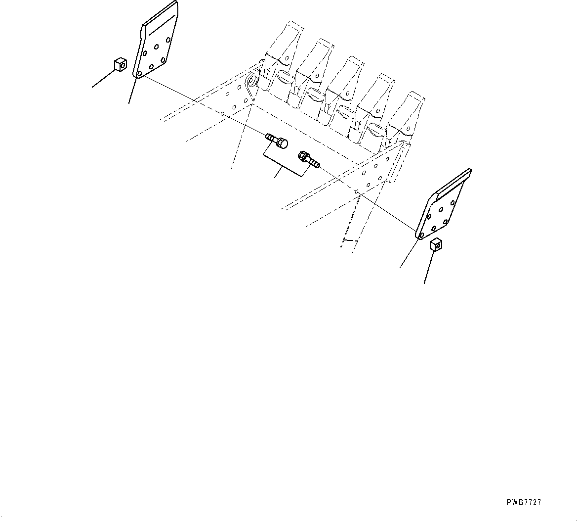 Excavators Komatsu / PC1250-8R S/N 35201-UP(0000430c) / Bucket Side Cutter (#35201-)(T049001 : T1530-001001)