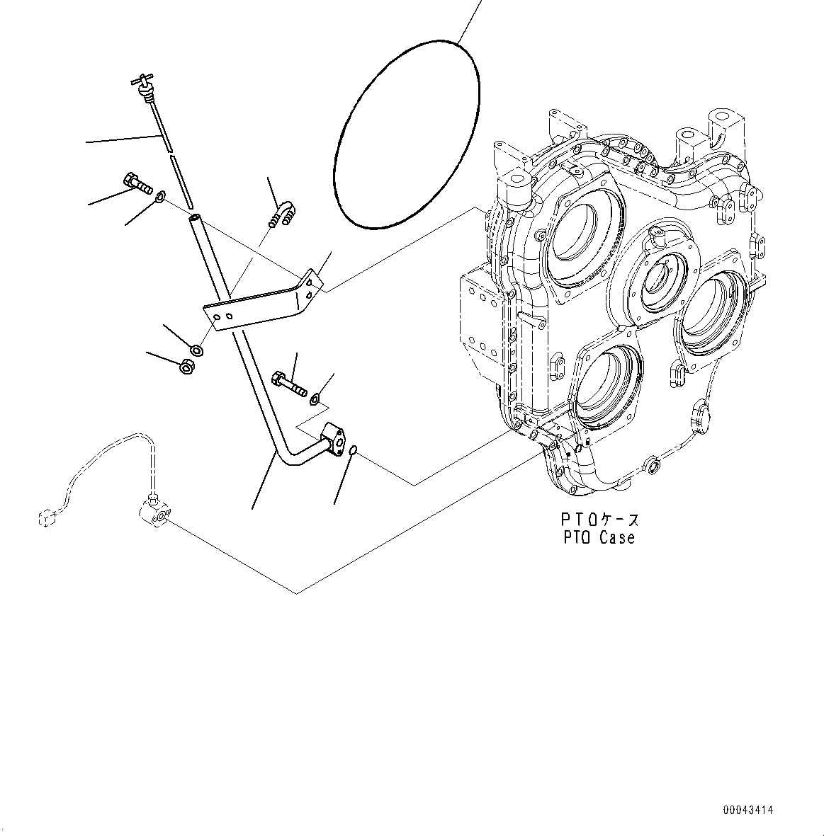 Excavators Komatsu / PC1250SP-8R S/N 35201-UP (Extreme Hot Area Arrangement)(0000433c) / PTO (Power Take Off), Oil Check Gauge (#35201-)(B009002 : B0600-008002)