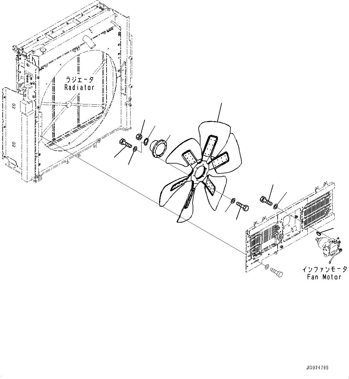 Excavators Komatsu / PC1250SP-8R S/N 35201-UP (Extreme Hot Area Arrangement)(0000433c) / Cooling System, Fan (#35201-)(C001012 : C0100-003009)