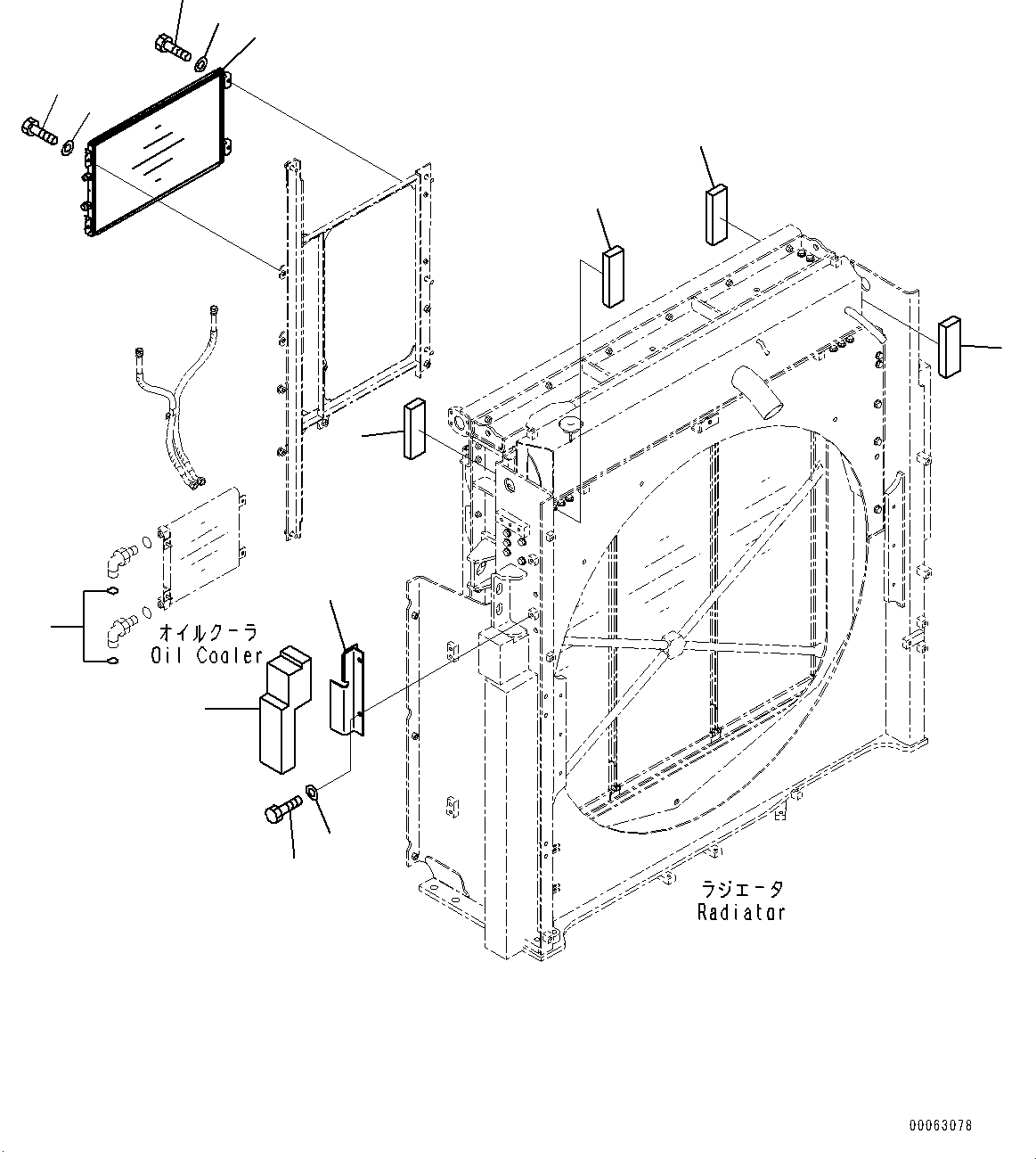 Excavators Komatsu / PC1250SP-8R S/N 35201-UP (Extreme Hot Area Arrangement)(0000433c) / Cooling System, Fuel Cooler and Condenser (#35201-35725)(C001015 : C0100-003011)