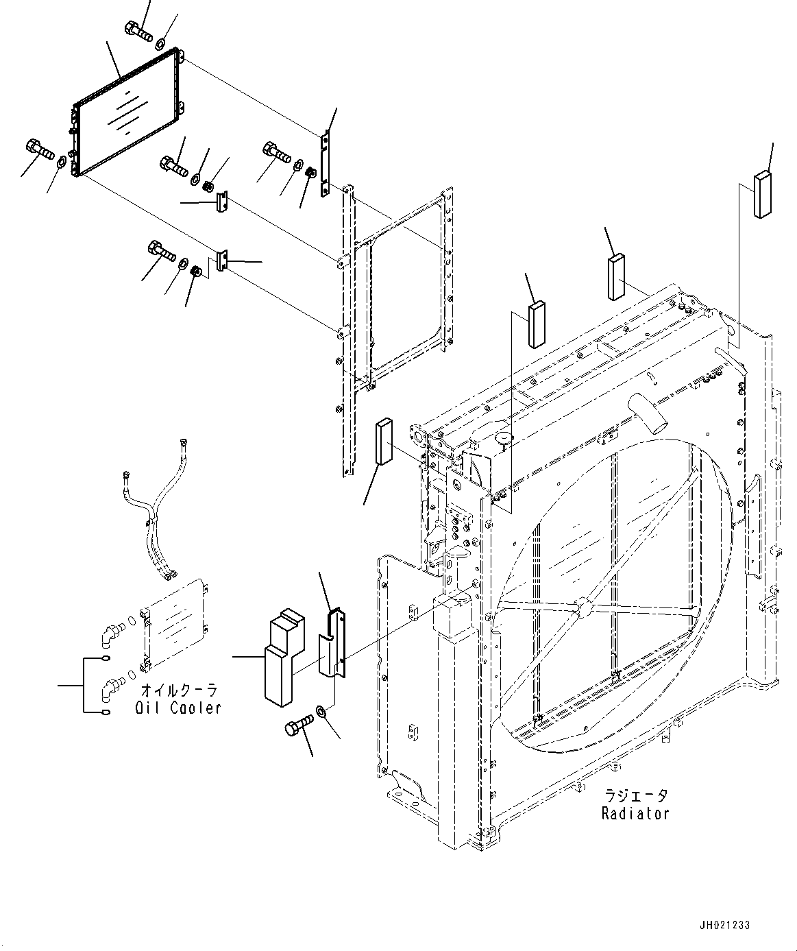 Excavators Komatsu / PC1250SP-8R S/N 35201-UP (Extreme Hot Area Arrangement)(0000433c) / Cooling System, Fuel Cooler and Condenser (#35726-)(C001016 : C0100-003011A)