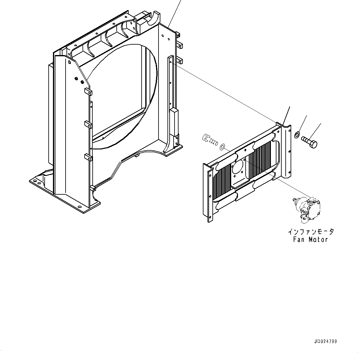 Excavators Komatsu / PC1250SP-8R S/N 35201-UP (Extreme Hot Area Arrangement)(0000433c) / Cooling System, Shroud (2/2) (#35201-)(C001017 : C0100-003012)