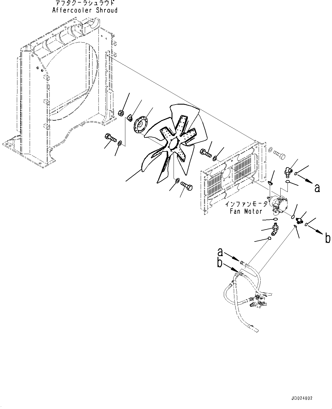Excavators Komatsu / PC1250SP-8R S/N 35201-UP (Extreme Hot Area Arrangement)(0000433c) / Cooling System, Tube and Aftercooler (1/2) (#35201-)(C001020 : C0100-003015)