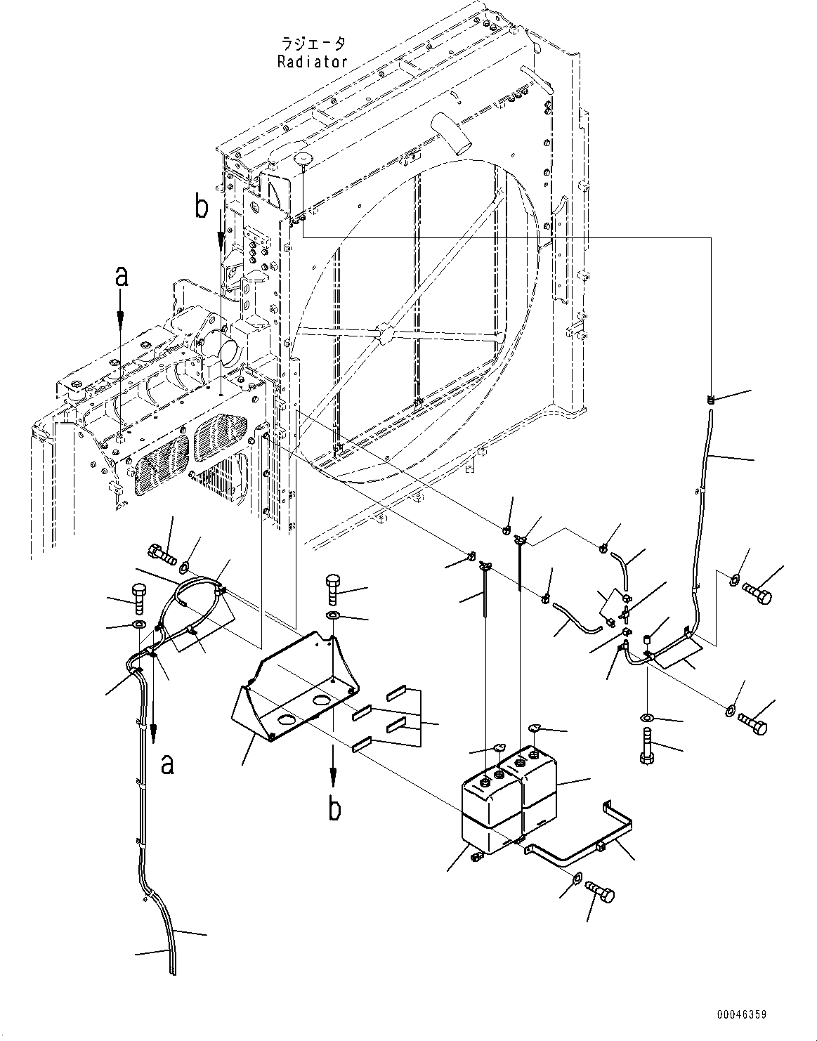 Excavators Komatsu / PC1250SP-8R S/N 35201-UP (Extreme Hot Area Arrangement)(0000433c) / Cooling System, Reservoir Tank (#35201-35327)(C001024 : C0100-003019)
