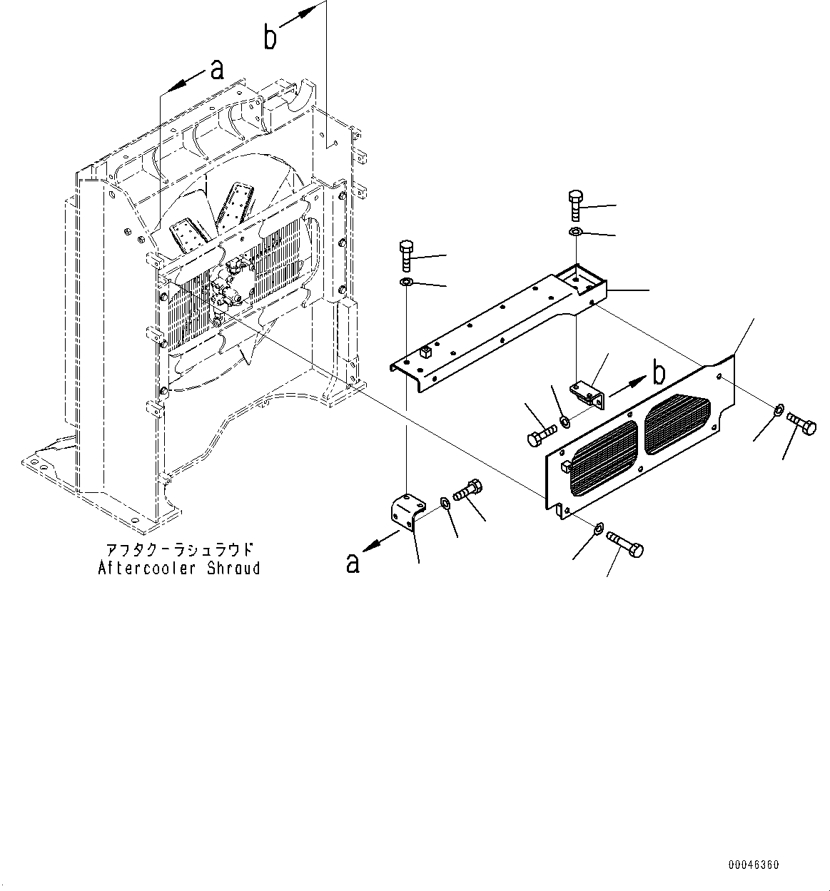 Excavators Komatsu / PC1250SP-8R S/N 35201-UP (Extreme Hot Area Arrangement)(0000433c) / Cooling System, Fan Guard (#35201-)(C001026 : C0100-003020)