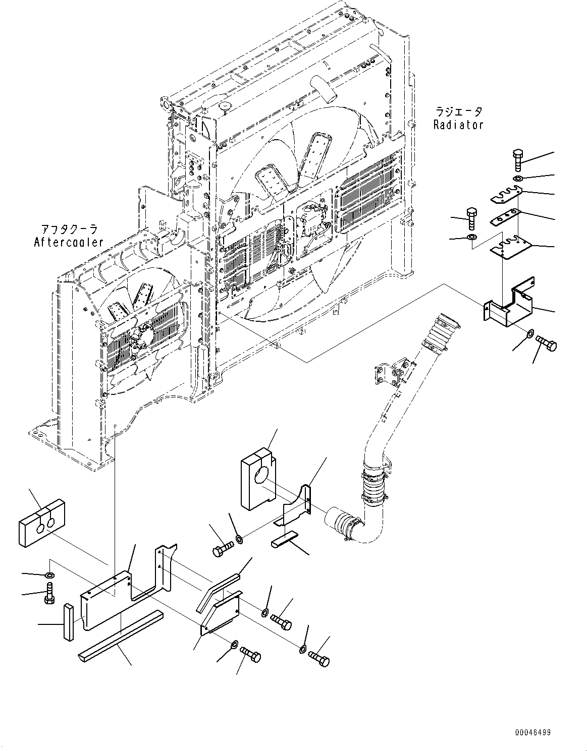 Excavators Komatsu / PC1250SP-8R S/N 35201-UP (Extreme Hot Area Arrangement)(0000433c) / Cooling System, Cooler Cover (#35201-)(C001031 : C0100-003024)