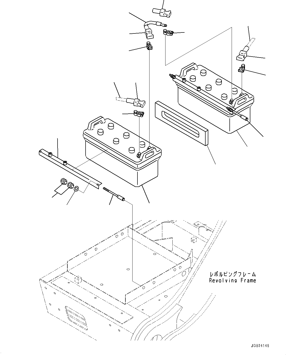 Excavators Komatsu / PC1250SP-8R S/N 35201-UP (Extreme Hot Area Arrangement)(0000433c) / Battery (#35201-)(E002001 : E0110-002001)