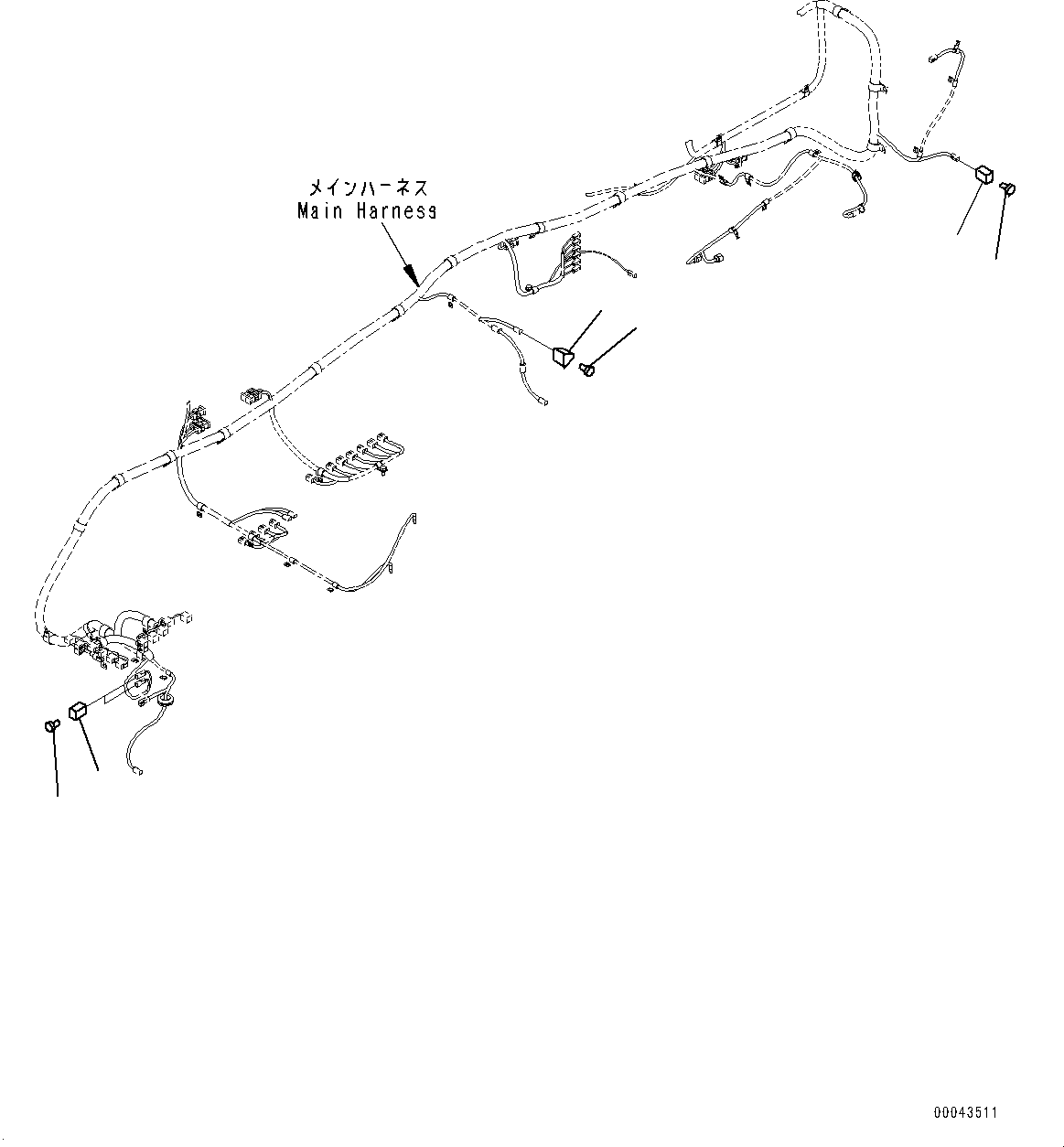 Excavators Komatsu / PC1250SP-8R S/N 35201-UP (Extreme Hot Area Arrangement)(0000433c) / Electric Wiring Harness, Connector Plug (#35201-)(E006011 : E0200-009010)