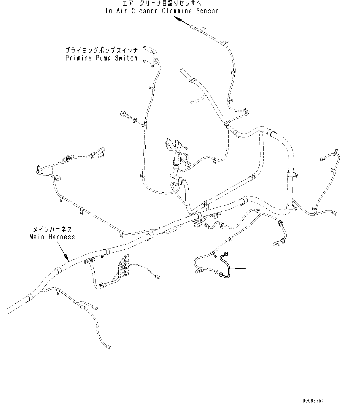 Excavators Komatsu / PC1250SP-8R S/N 35201-UP (Extreme Hot Area Arrangement)(0000433c) / Electric Wiring Harness, Additional Wiring Harness (2/2) (#35201-)(E005017 : E0200-008015)