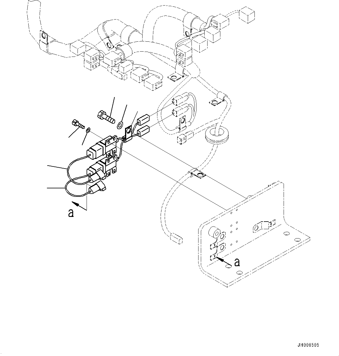 Excavators Komatsu / PC1250SP-8R S/N 35201-UP (Extreme Hot Area Arrangement)(0000433c) / Electric Wiring Harness, Connector Plug (#35532-)(E005012 : E0200-008010A)
