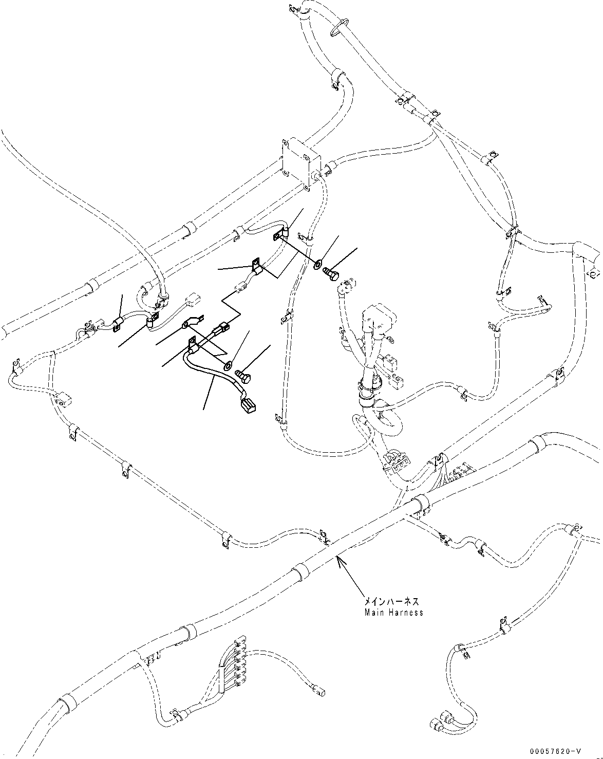 Excavators Komatsu / PC1250SP-8R S/N 35201-UP (Extreme Hot Area Arrangement)(0000433c) / Electric Wiring Harness, Additional Wiring Harness (1/2) (#35201-)(E006014 : E0200-009013)