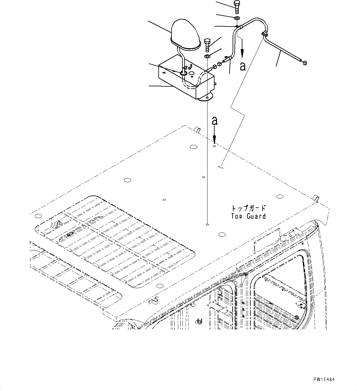 Excavators Komatsu / PC1250SP-8R S/N 35201-UP (Extreme Hot Area Arrangement)(0000433c) / Beacon Lamp (#35201-)(E007001 : E0201-001001)