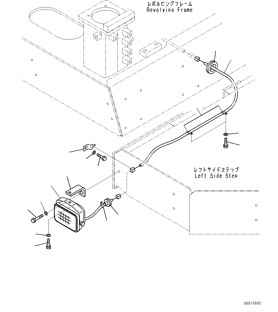 Excavators Komatsu / PC1250SP-8R S/N 35201-UP (Extreme Hot Area Arrangement)(0000433c) / Additional Working Lamp (#35201-)(E010001 : E0310-001001)