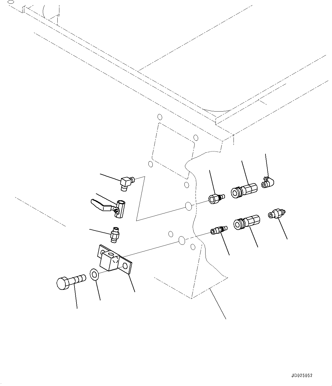 Excavators Komatsu / PC1250SP-8R S/N 35201-UP (Extreme Hot Area Arrangement)(0000433c) / Air System, Air Valve (#35201-)(G001005 : G0000-003004)