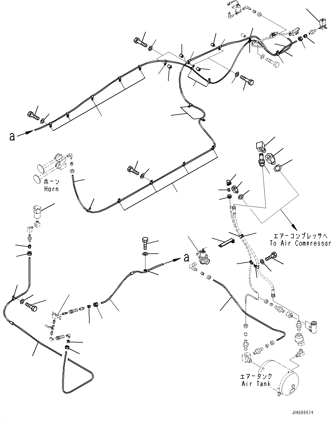 Excavators Komatsu / PC1250SP-8R S/N 35201-UP (Extreme Hot Area Arrangement)(0000433c) / Air System, Air Piping (#35201-35331)(G002001 : G0000-004001)