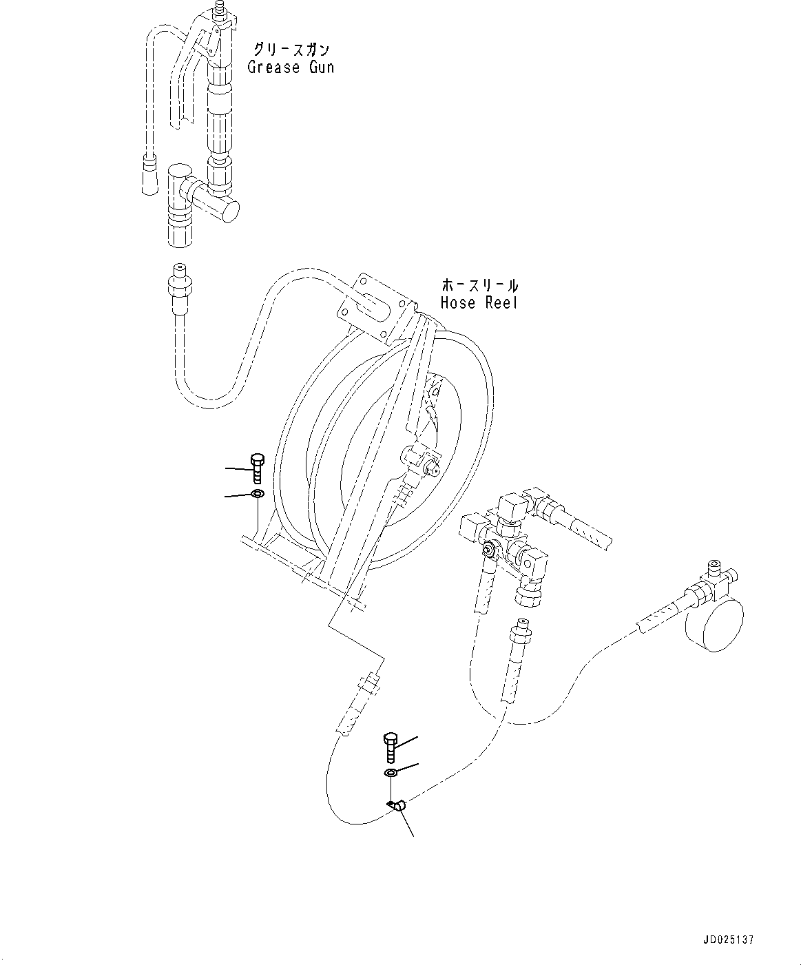 Excavators Komatsu / PC1250SP-8R S/N 35201-UP (Extreme Hot Area Arrangement)(0000433c) / Auto-greasing System, Mounting (#35201-)(G006005 : G1010-002005)