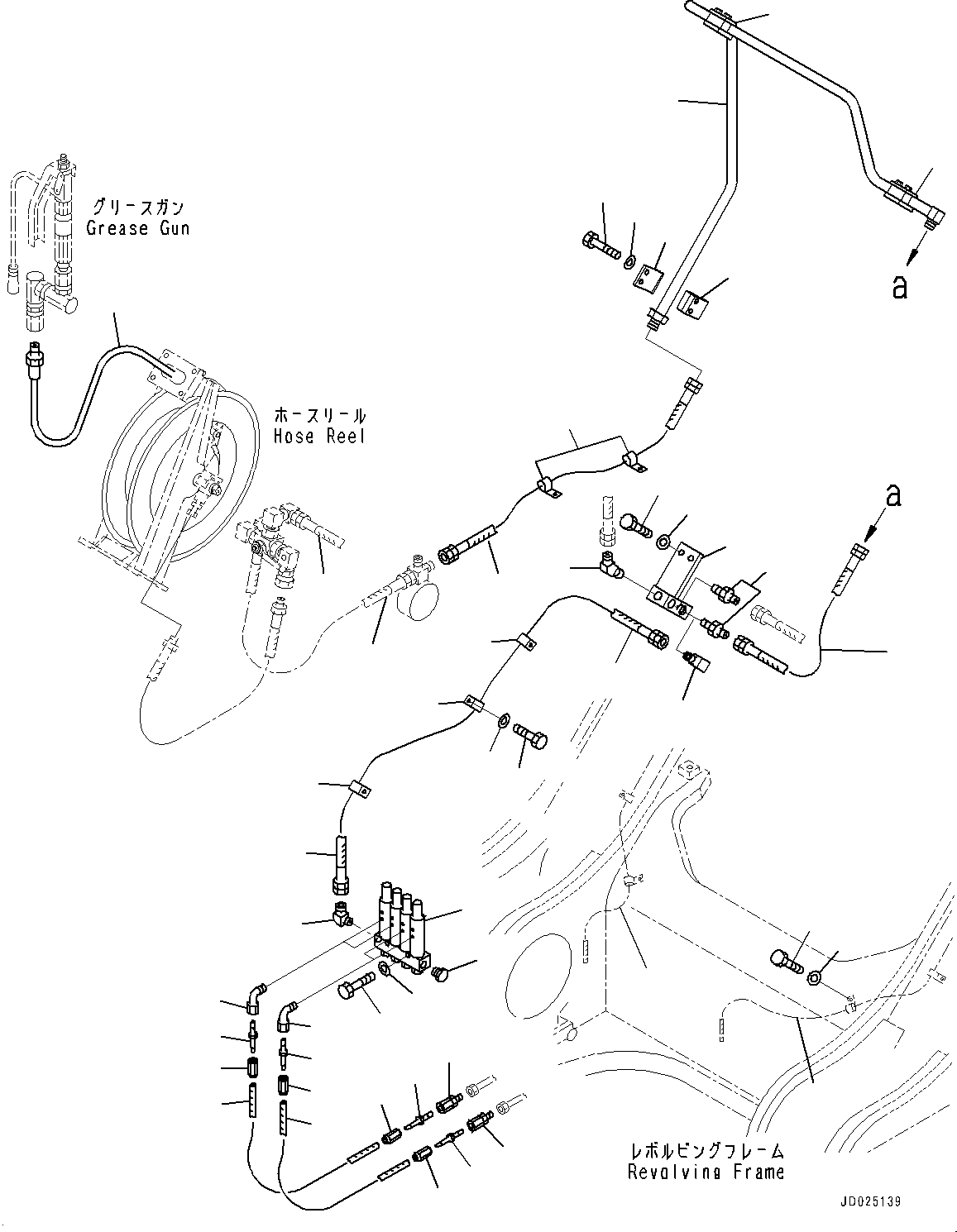 Excavators Komatsu / PC1250SP-8R S/N 35201-UP (Extreme Hot Area Arrangement)(0000433c) / Auto-greasing System, Main Piping (#35201-)(G006007 : G1010-002007)