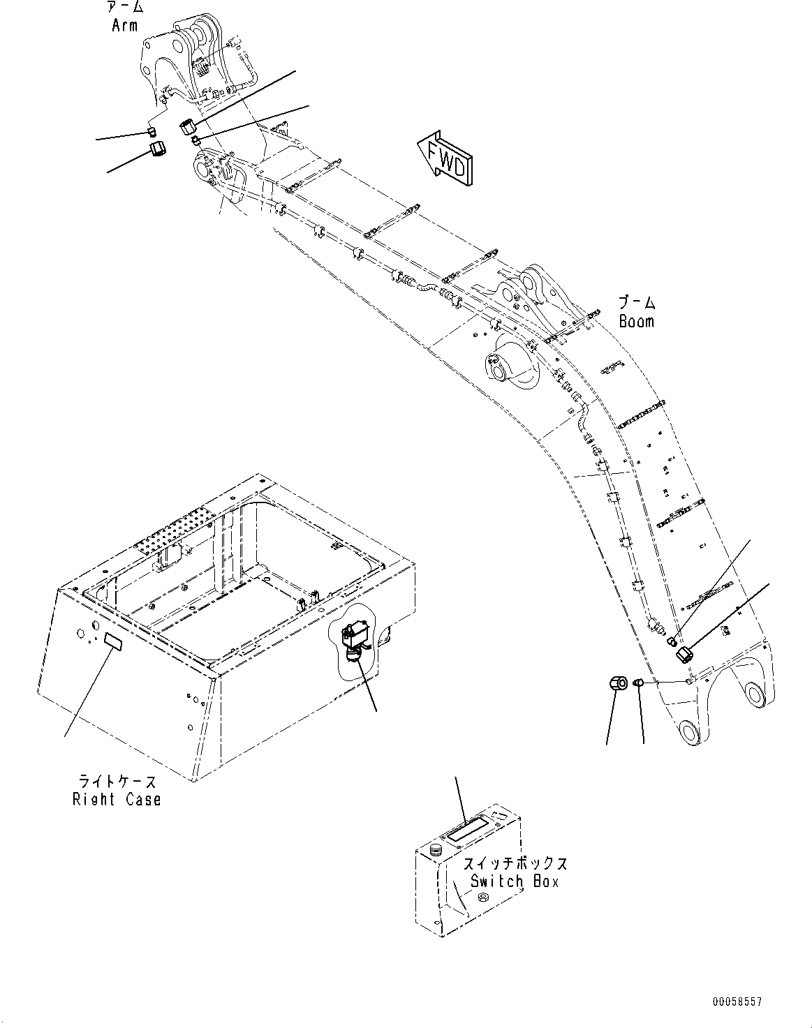Excavators Komatsu / PC1250SP-8R S/N 35201-UP (Extreme Hot Area Arrangement)(0000433c) / Auto-greasing System, Switch and Plate (#35201-)(G006013 : G1010-002012)