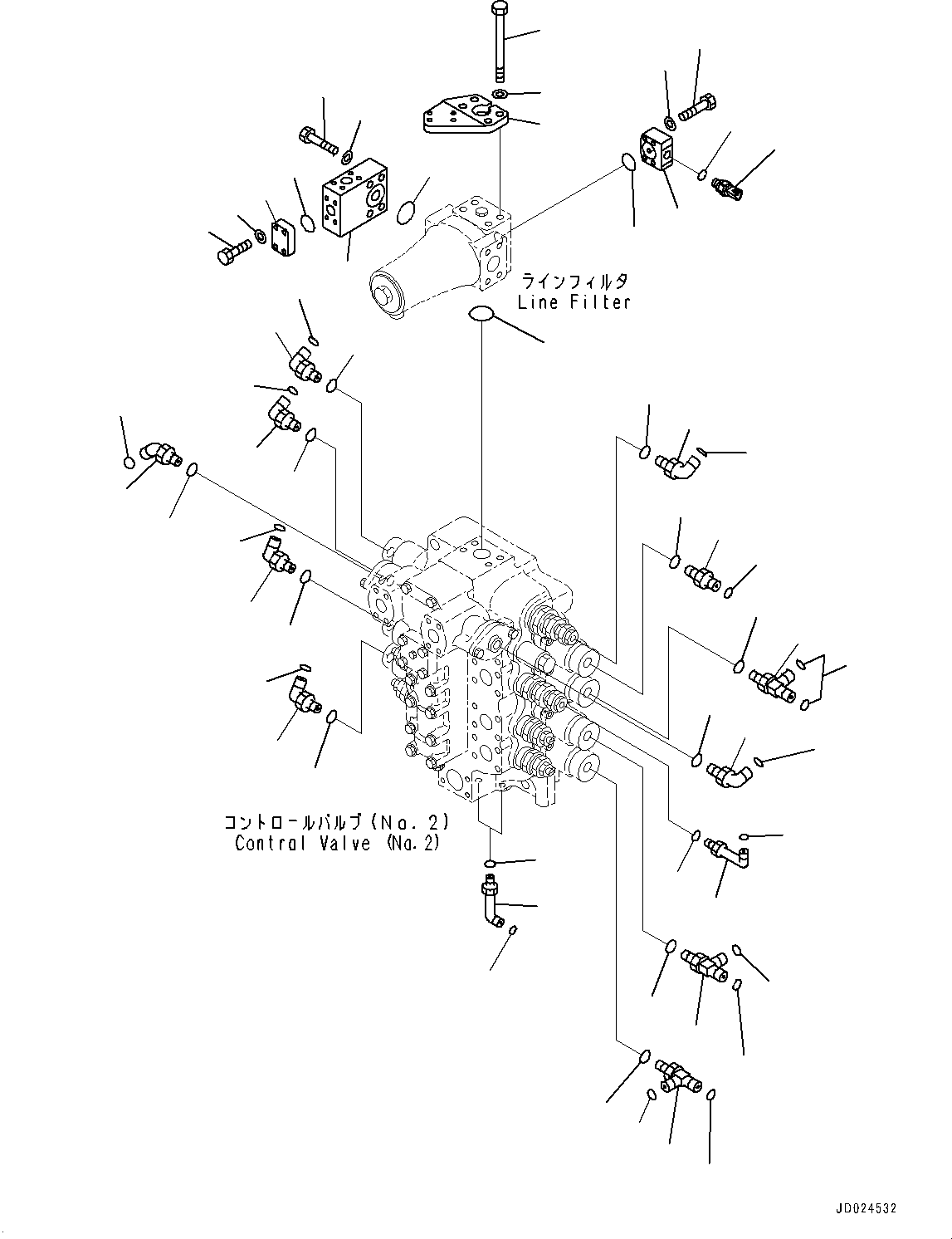 Excavators Komatsu / PC1250SP-8R S/N 35201-UP (Extreme Hot Area Arrangement)(0000433c) / Control Valve, Joint Parts (2/2) (#35201-)(H005015 : H0120-001015)