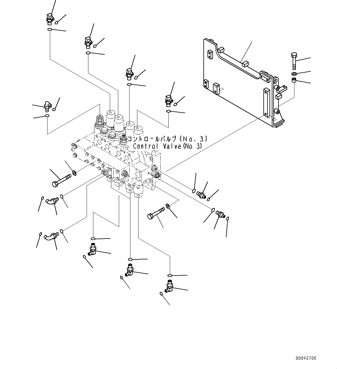 Excavators Komatsu / PC1250SP-8R S/N 35201-UP (Extreme Hot Area Arrangement)(0000433c) / Swing Control Valve, Joint Parts (#35201-)(H006008 : H0121-001008)