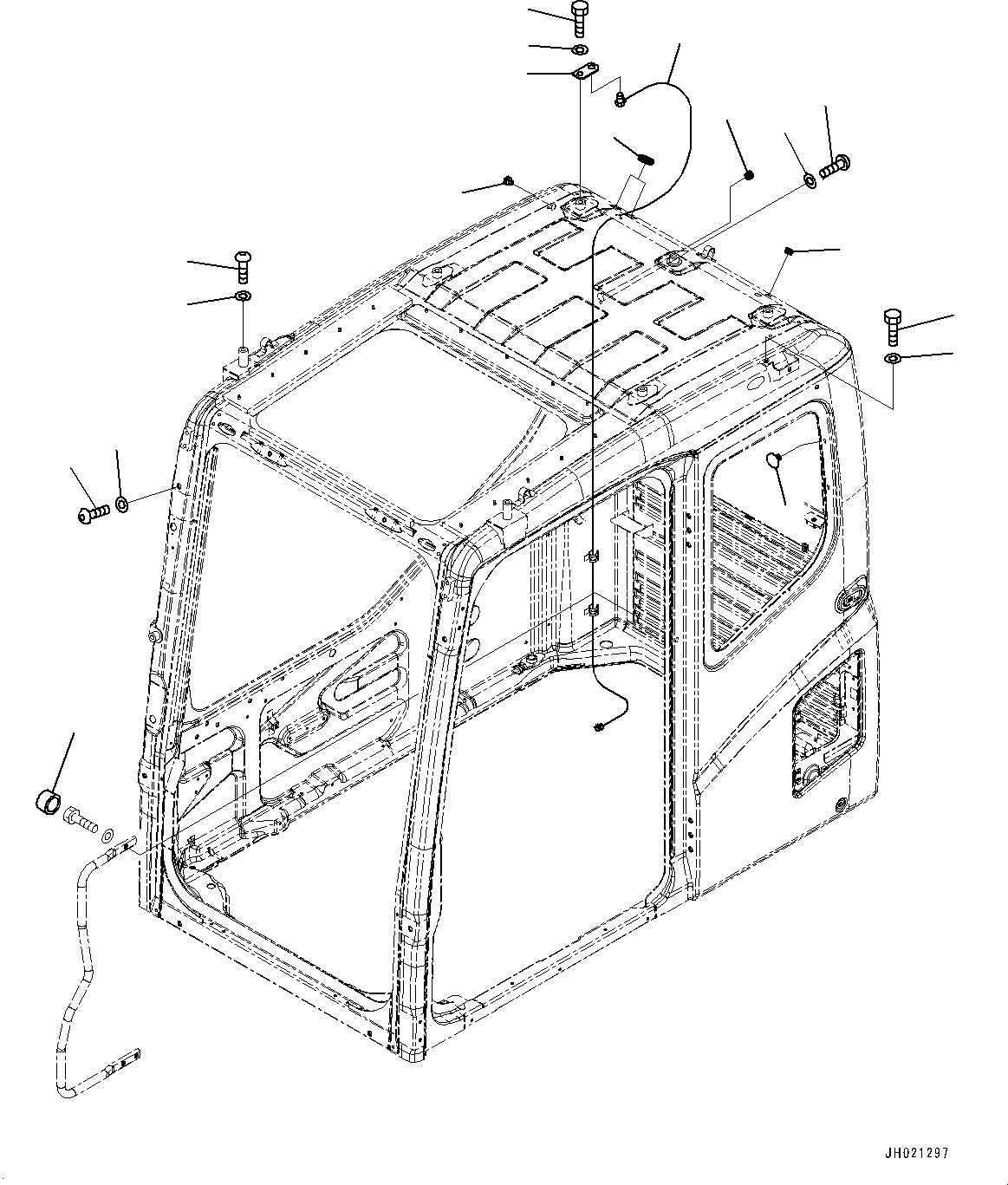 Excavators Komatsu / PC1250SP-8R S/N 35201-UP (Extreme Hot Area Arrangement)(0000433c) / Cab, Plug Bolt and Antenna (#35201-35205)(K009012 : K0210-002012)