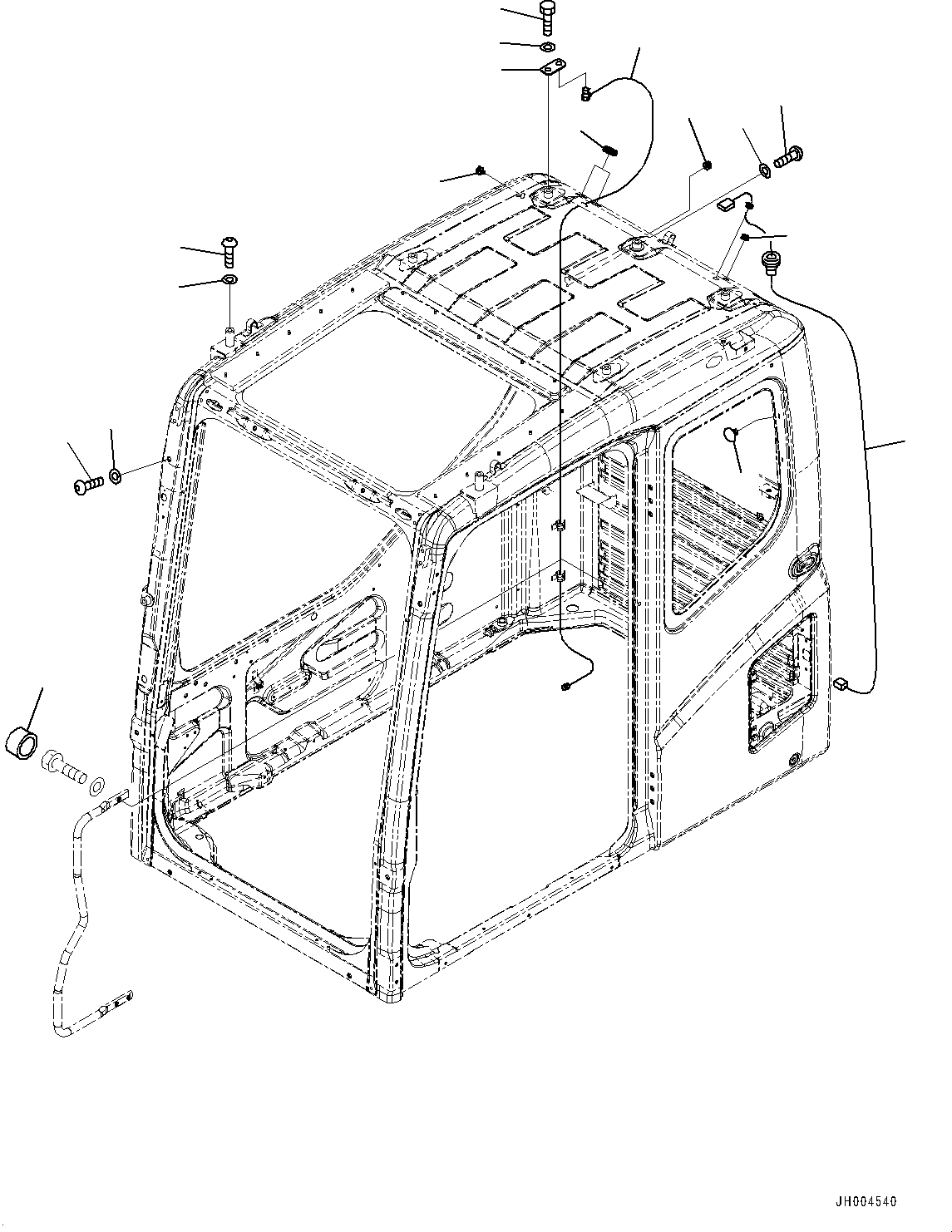 Excavators Komatsu / PC1250SP-8R S/N 35201-UP (Extreme Hot Area Arrangement)(0000433c) / Cab, Plug Bolt and Antenna (#35201-)(K012012 : K0210-009011)