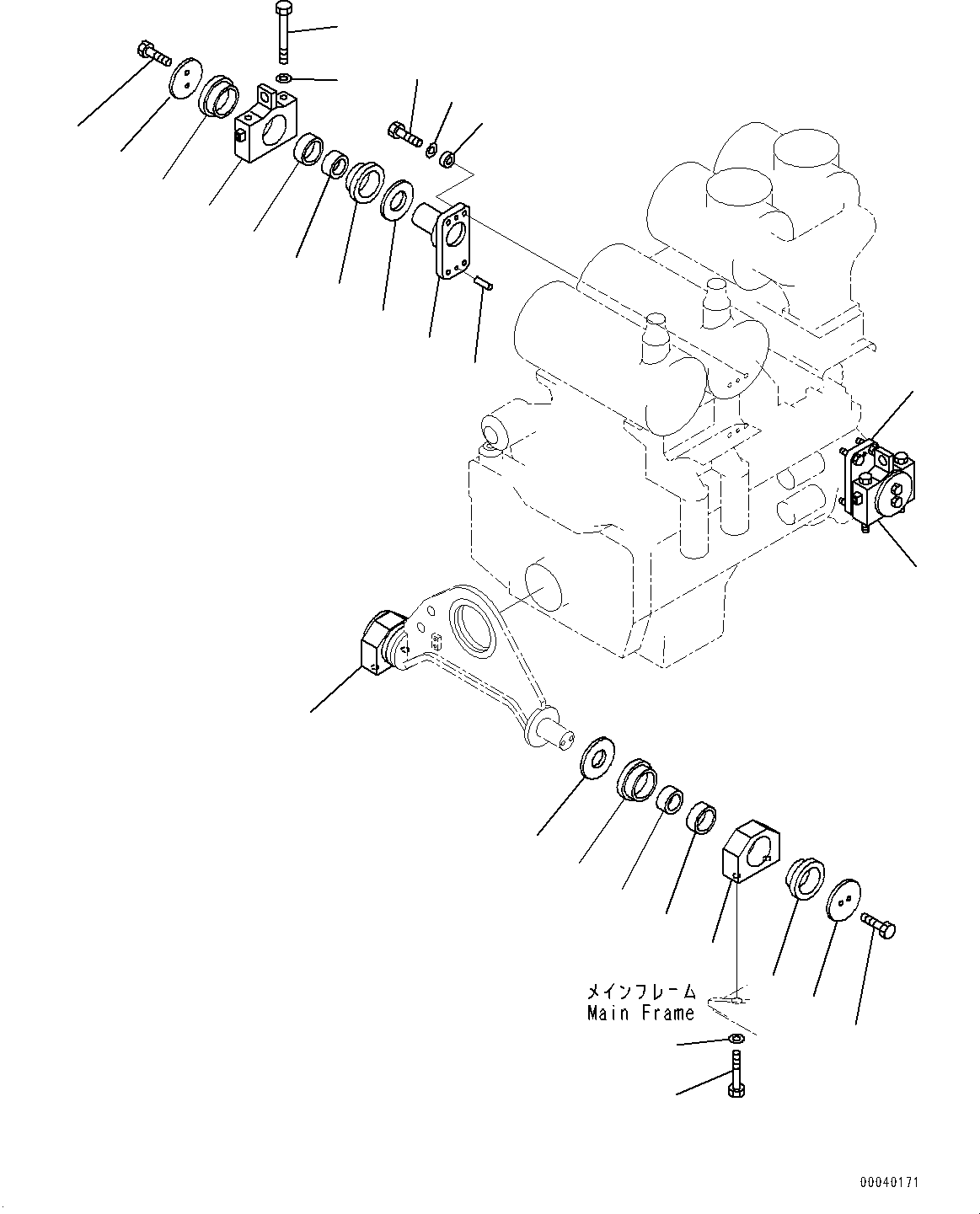 Bulldozers Komatsu / D475ASD-5E0 S/N 30147-UP(0000435c) / Engine Mounting (#30147-)(B001001 : B0100-001001)