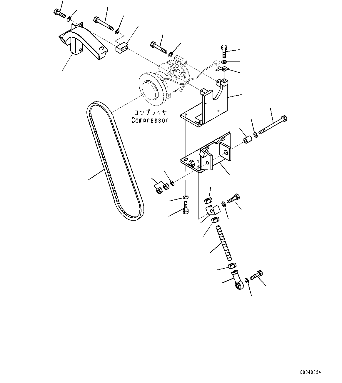 Bulldozers Komatsu / D475ASD-5E0 S/N 30147-UP(0000435c) / Compressor, Mounting (#30147-)(B004002 : B0710-001002)