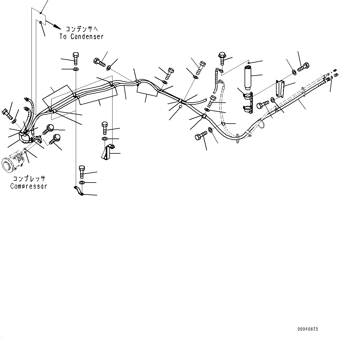 Bulldozers Komatsu / D475ASD-5E0 S/N 30147-UP(0000435c) / Compressor, Piping and Receiver (#30147-)(B005003 : B0710-002003)