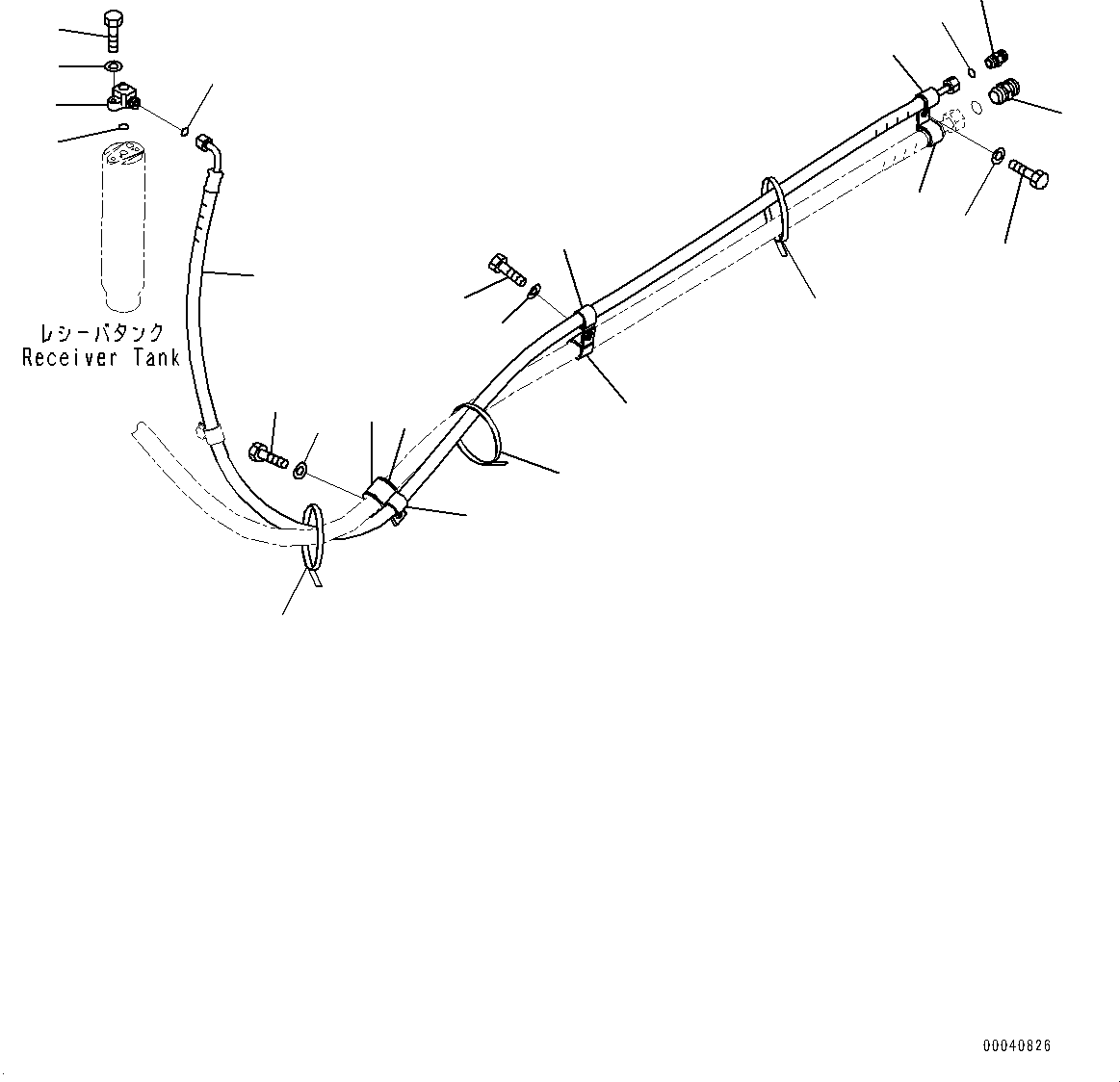 Bulldozers Komatsu / D475ASD-5E0 S/N 30147-UP(0000435c) / Compressor, Tube and Hose (#30147-)(B004004 : B0710-001004)